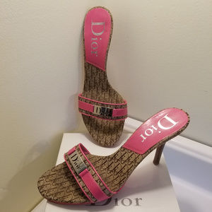 Authentic Christian Dior mule heel - pink - 8.5